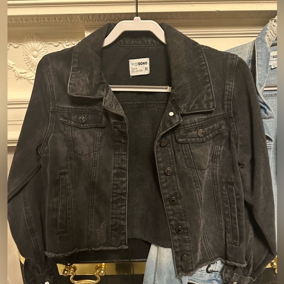 🛍️Bundle Two Ci Sono Denim Collection Blue Denim Jacket and Black Denim Jacket - Picture 3 of 5